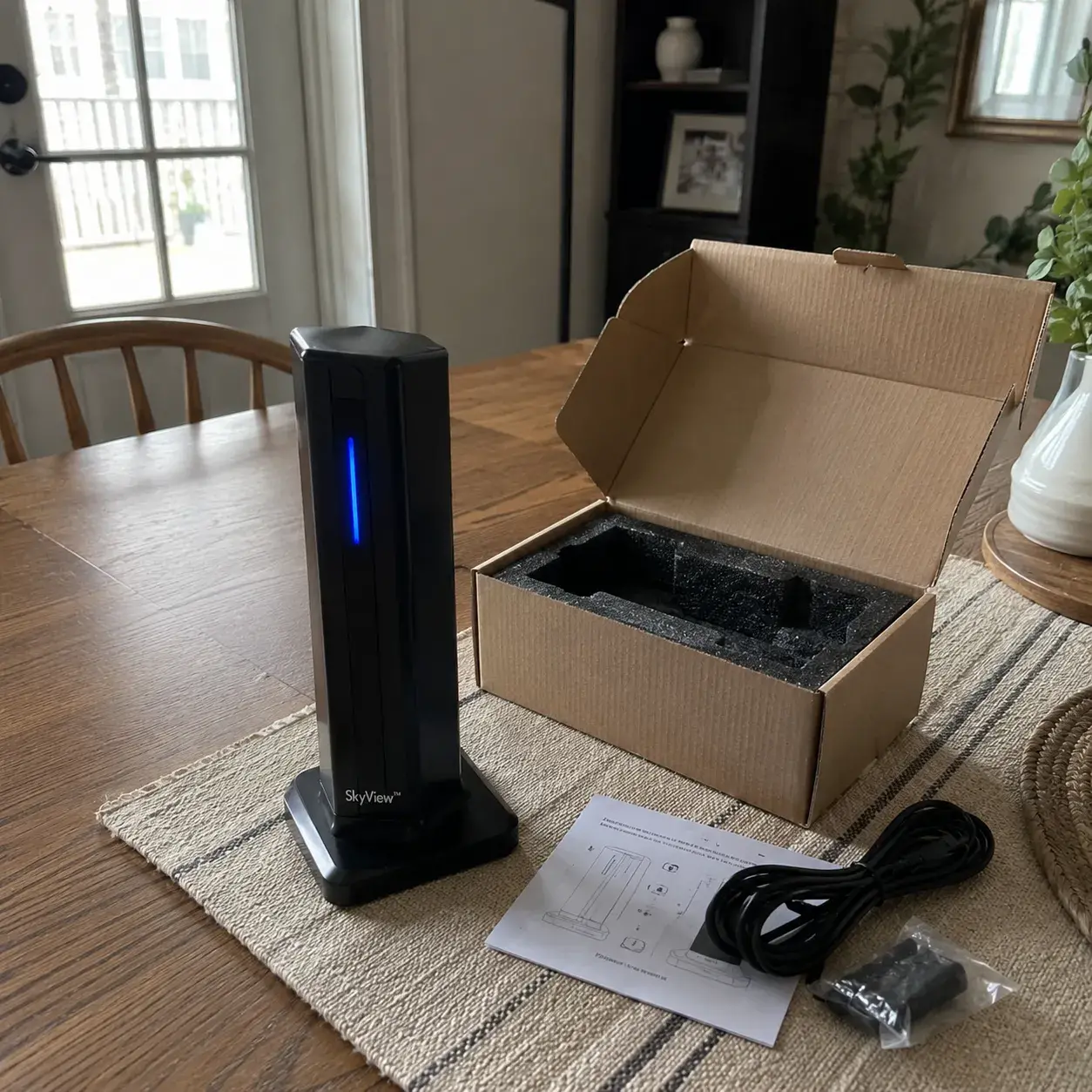 Customer using an indoor TV antenna